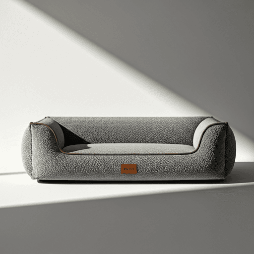 Cream LUCK CLAWS Boucle Orthopedic Bed.